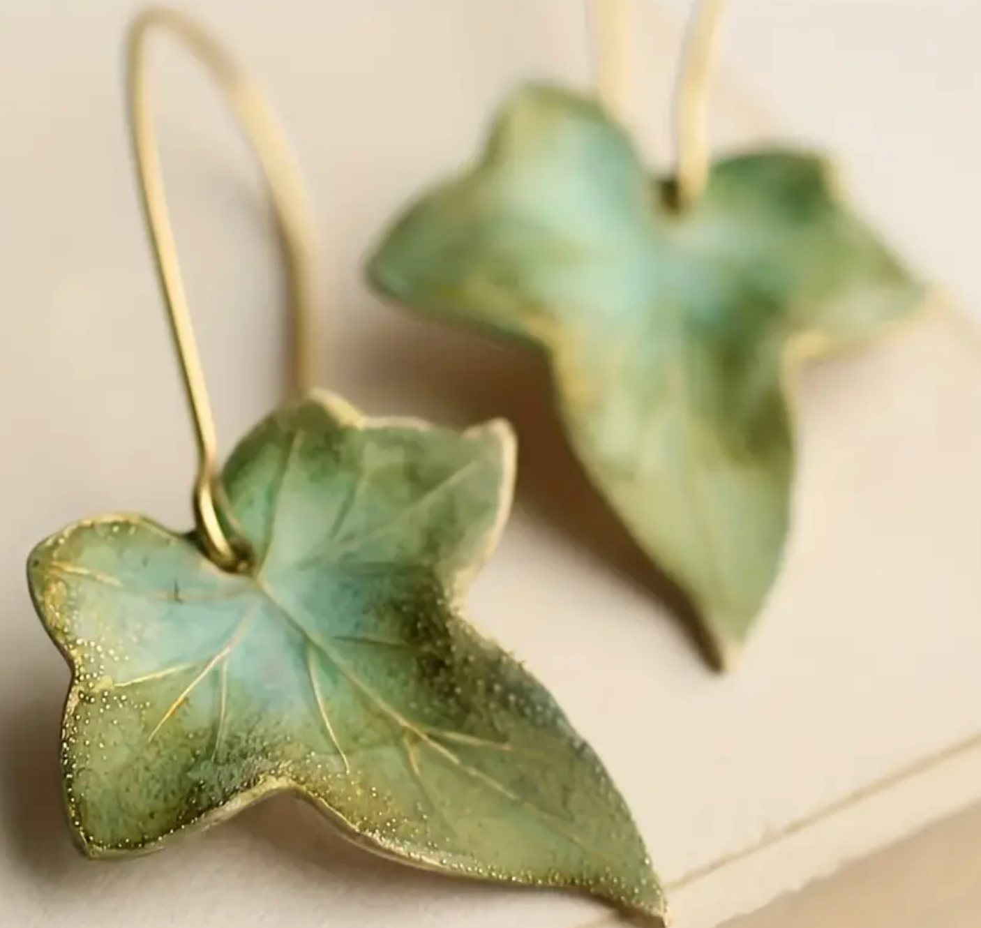 Green Maple Earrings